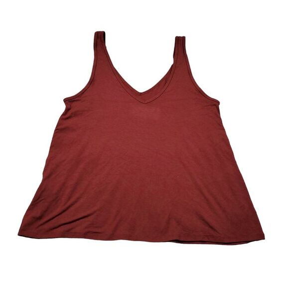 Abercrombie Soft A&F Drapey Red Tank Top Stretch Size Small Decorative Rings - Picture 2 of 7